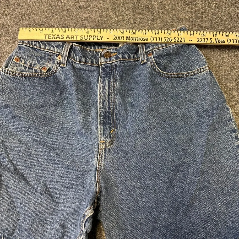 Levi's Shorts Womens Size 16 Blue 551 Relaxed Fit Denim High Waisted USA Cotton